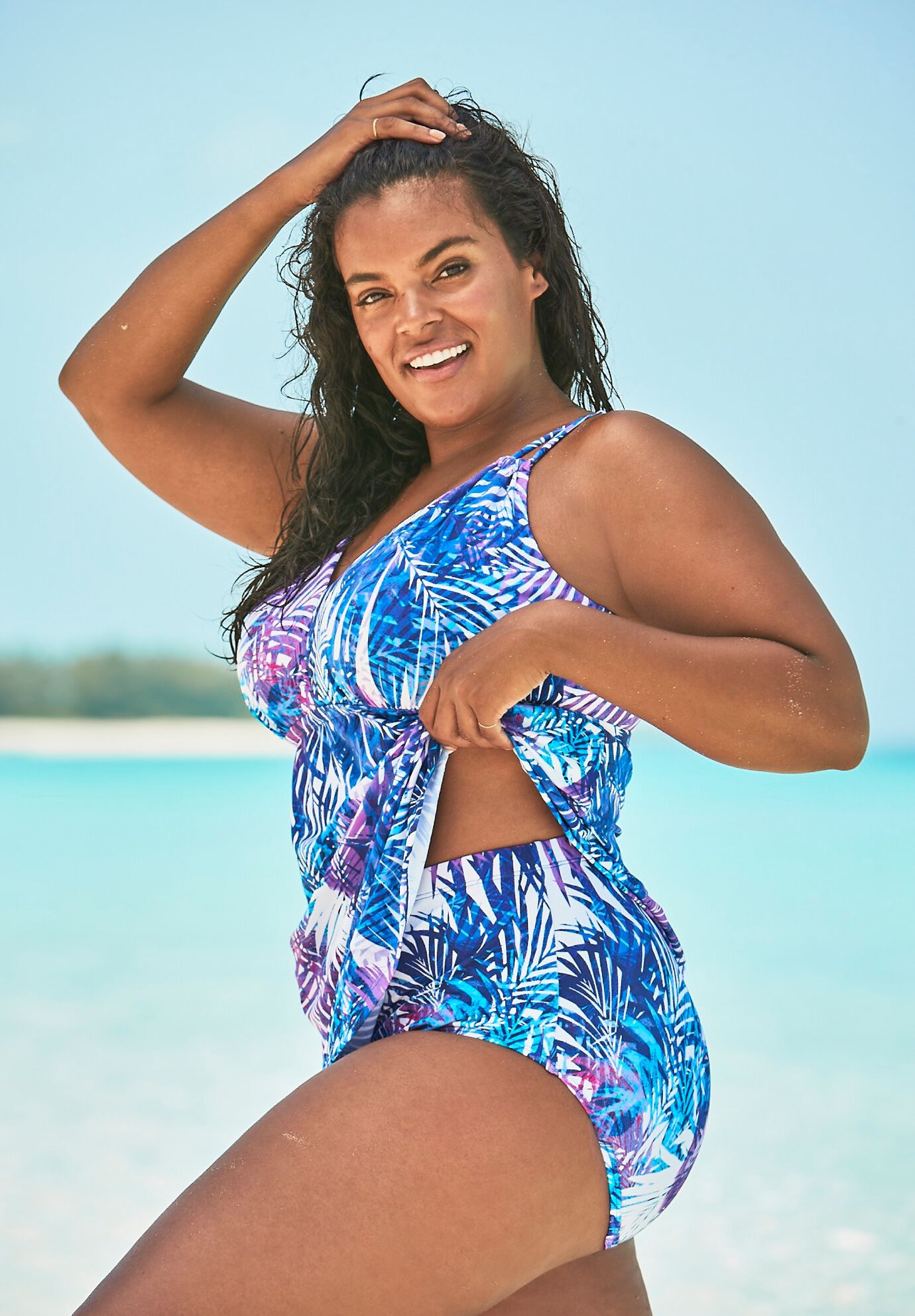 Two piece top swim dresses