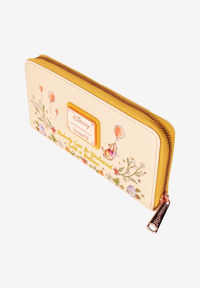 Loungefly x Disney Winnie The Pooh Honey Floral Zip Around Wallet, YELLOW, alternate image number null