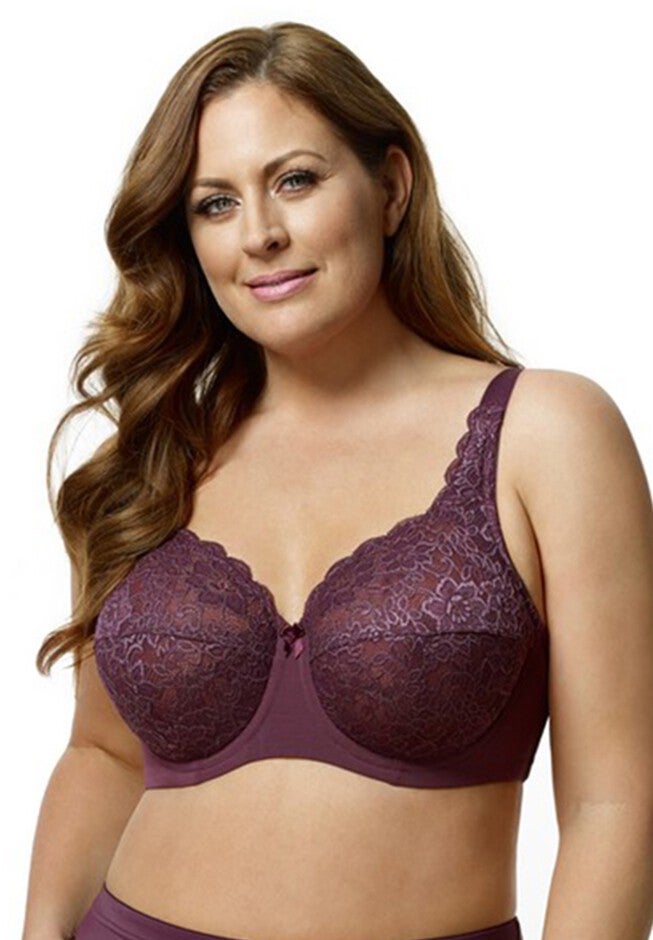 Full-Lace Underwire Bra, PLUM, hi-res image number 0