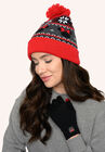 Disney Adult Minnie Mouse Knit Beanie Hat & Texting Gloves Red Gray 2-Pc Set, , alternate image number null
