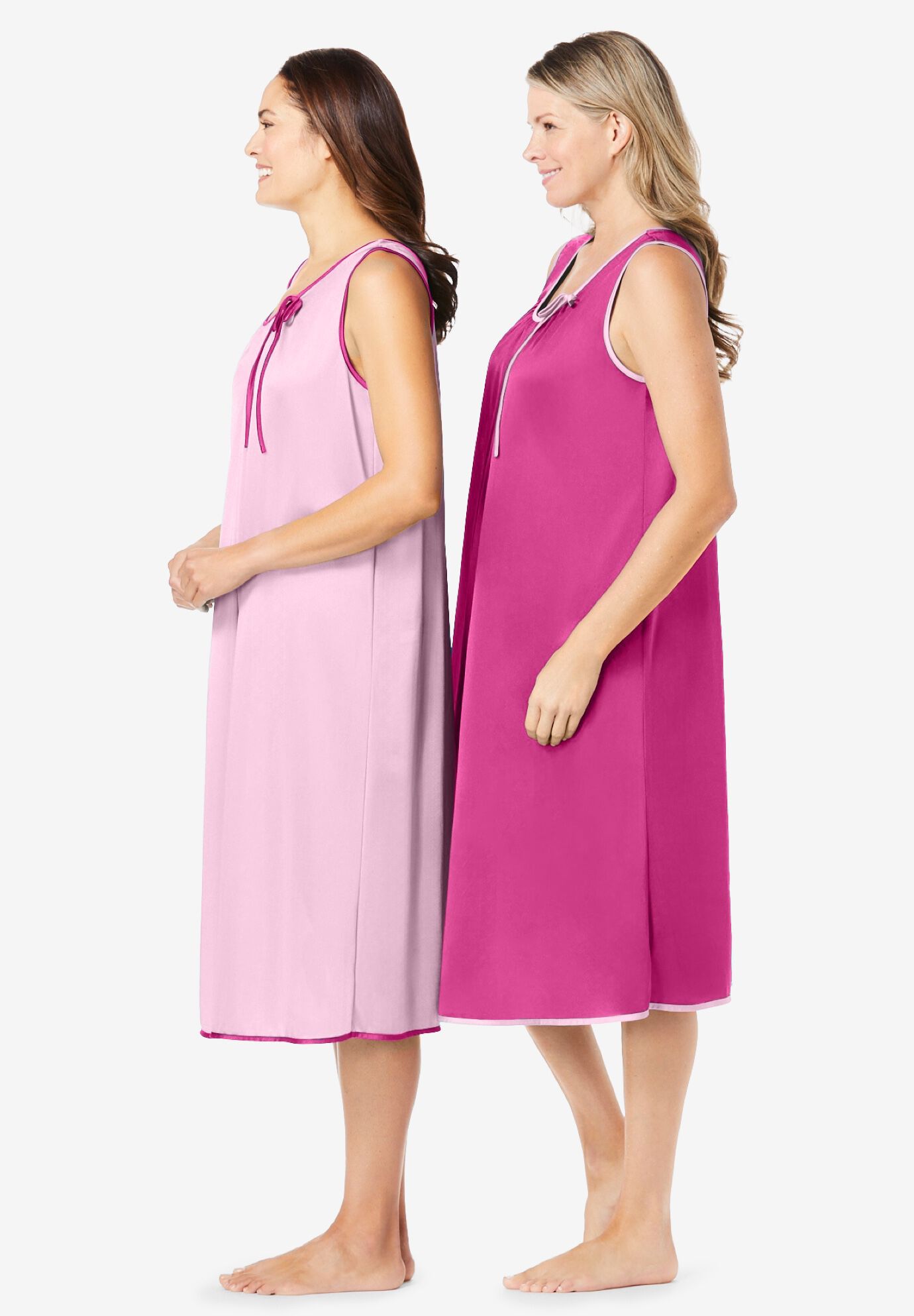 2-Pack Sleeveless Nightgown, PARADISE PINK PINK, alternate image number 2