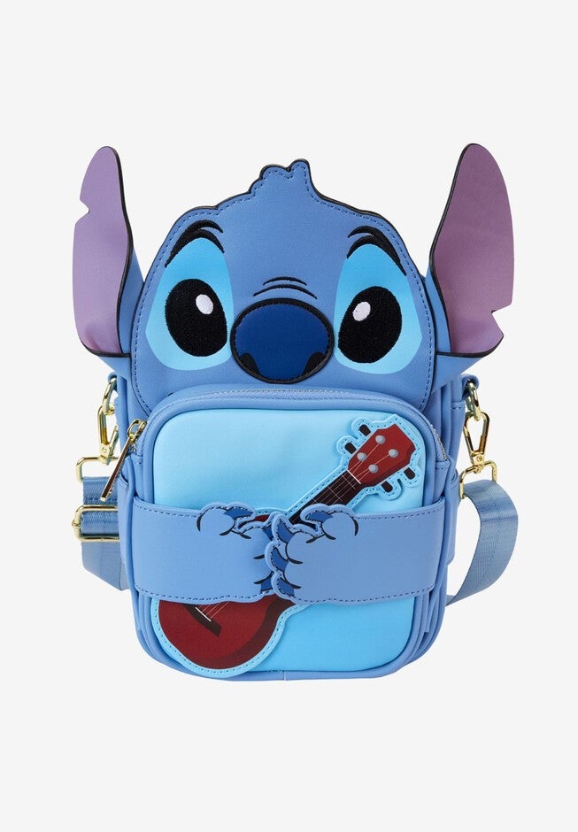 Loungefly x Disney Stitch Camping Crossbuddies Bag, BLUE, hi-res image number null
