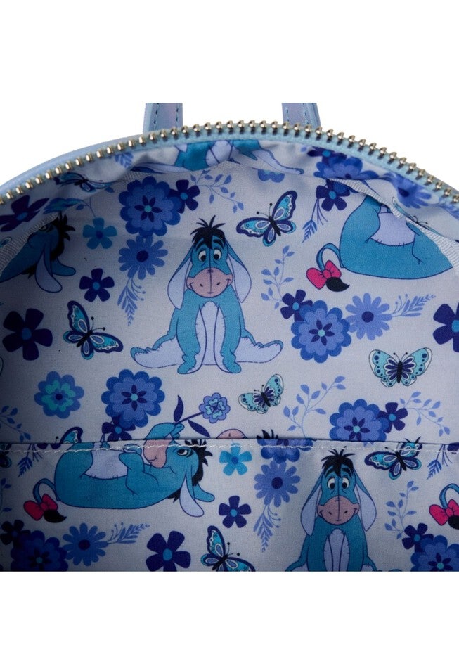 Loungefly x Disney Winnie The Pooh Eeyore Cosplay Mini Backpack Flowers Blue, BLUE, alternate image number null