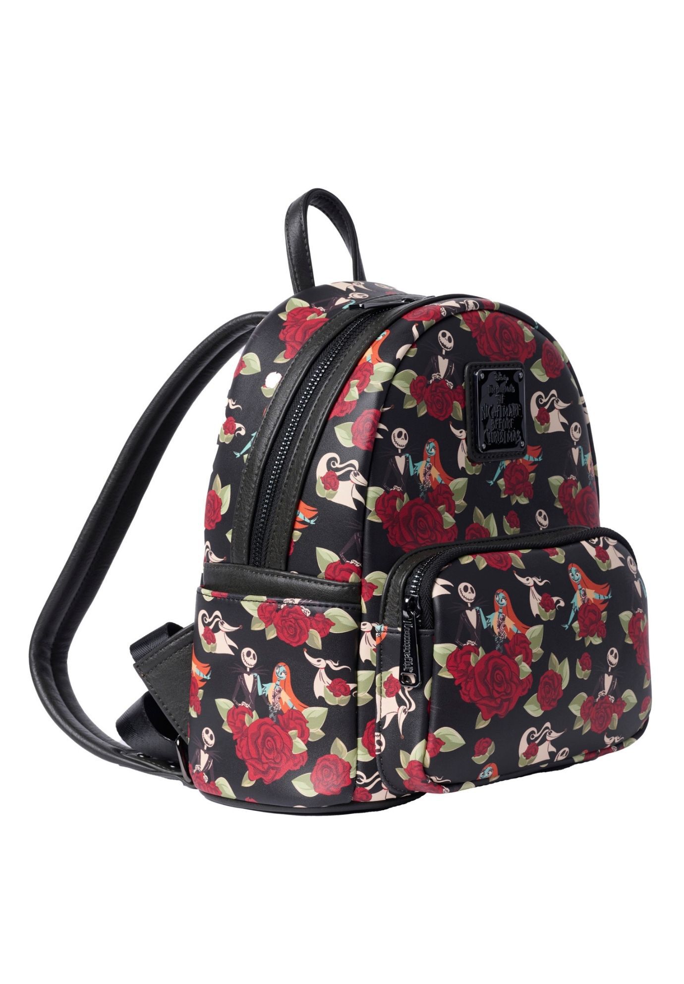 Loungefly x The Nightmare Before Christmas Jack Skellington Floral Mini Backpack, BLACK, alternate image number 2