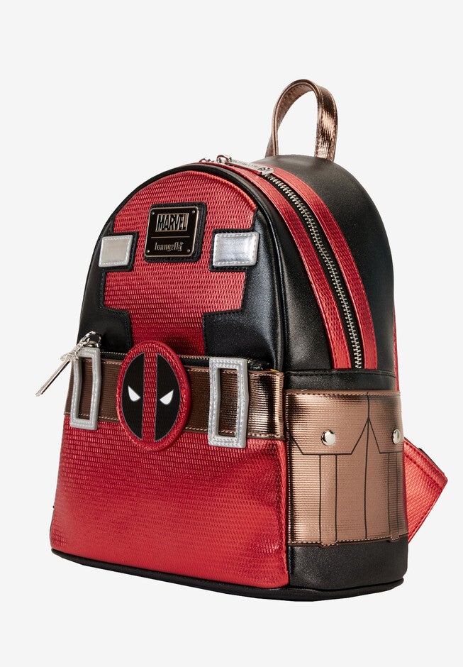 Loungefly X Marvel Deadpool Mini Backpack Metallic Red, , alternate image number null