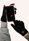 Disney Adult Minnie Mouse Knit Beanie Hat & Texting Gloves Red Gray 2-Pc Set, , alternate image number null