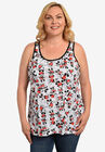 Minnie Mickey Mouse All-Over Print Tank Top, WHITE, hi-res image number 0
