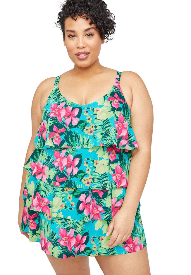 Paradise Swimdress, TROPICAL BLUEBIRD, hi-res image number 0