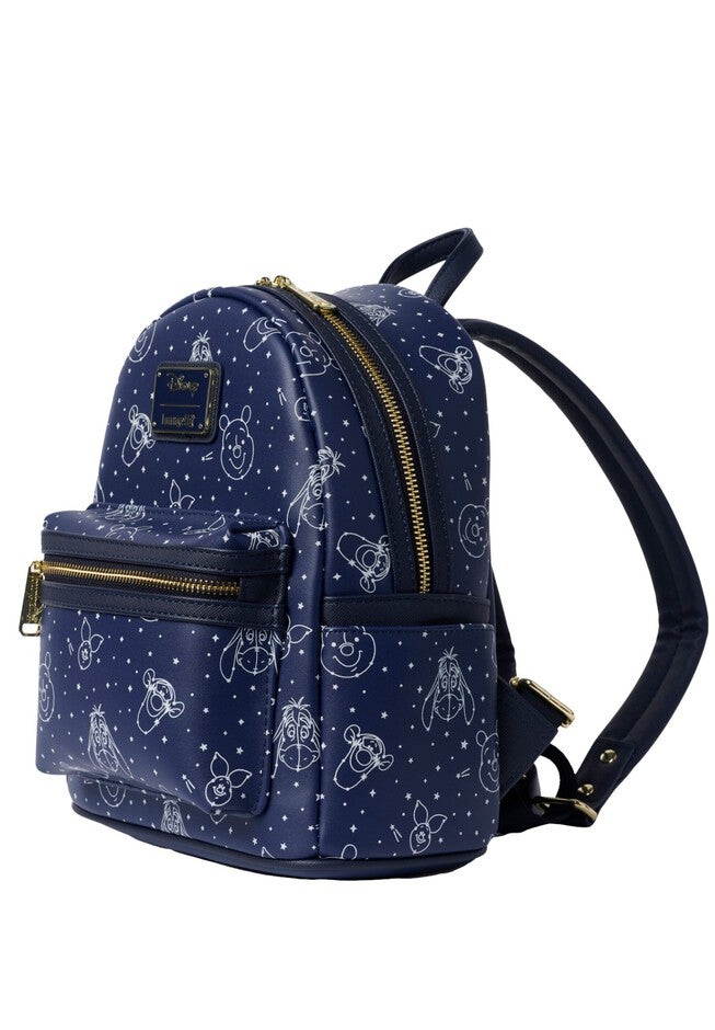 Loungefly x Disney Winnie the Pooh Constellation Mini Backpack Glow-In-the-Dark, BLUE, alternate image number 4