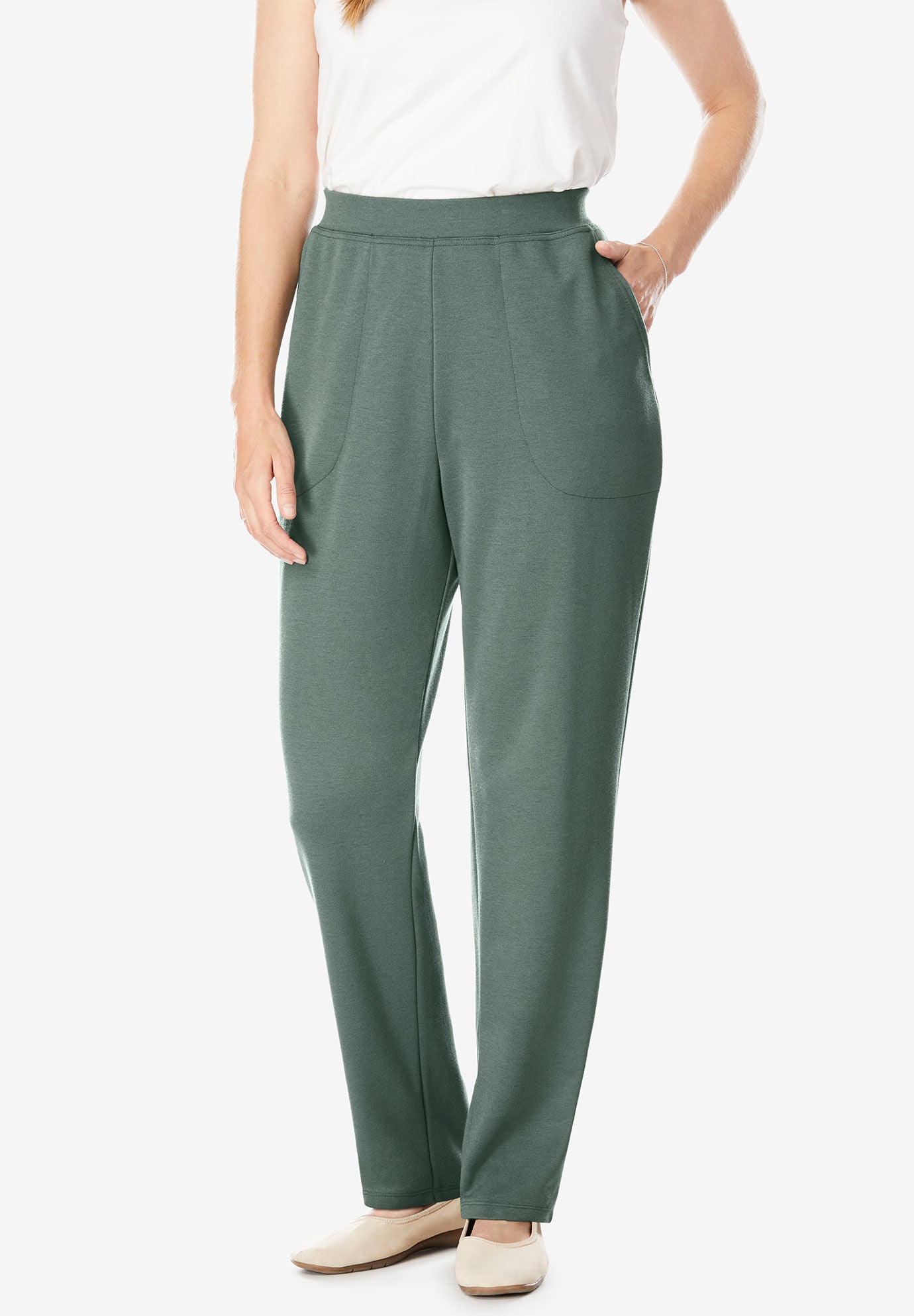 ponte knit plus size pants