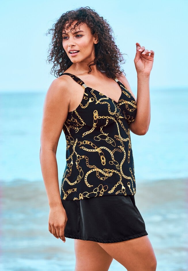 Hardware-Detail Tankini Top , , alternate image number 1