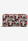 Loungefly x Disney Women's Mickey & Minnie Mouse Zip Around Wallet Navy, , on-hover image number null