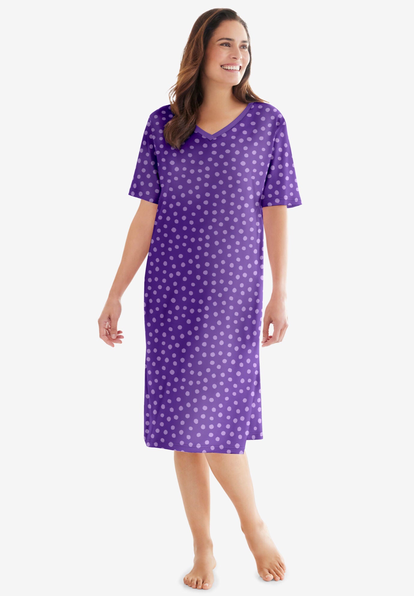 Cotton sleep shirts plus size clearance