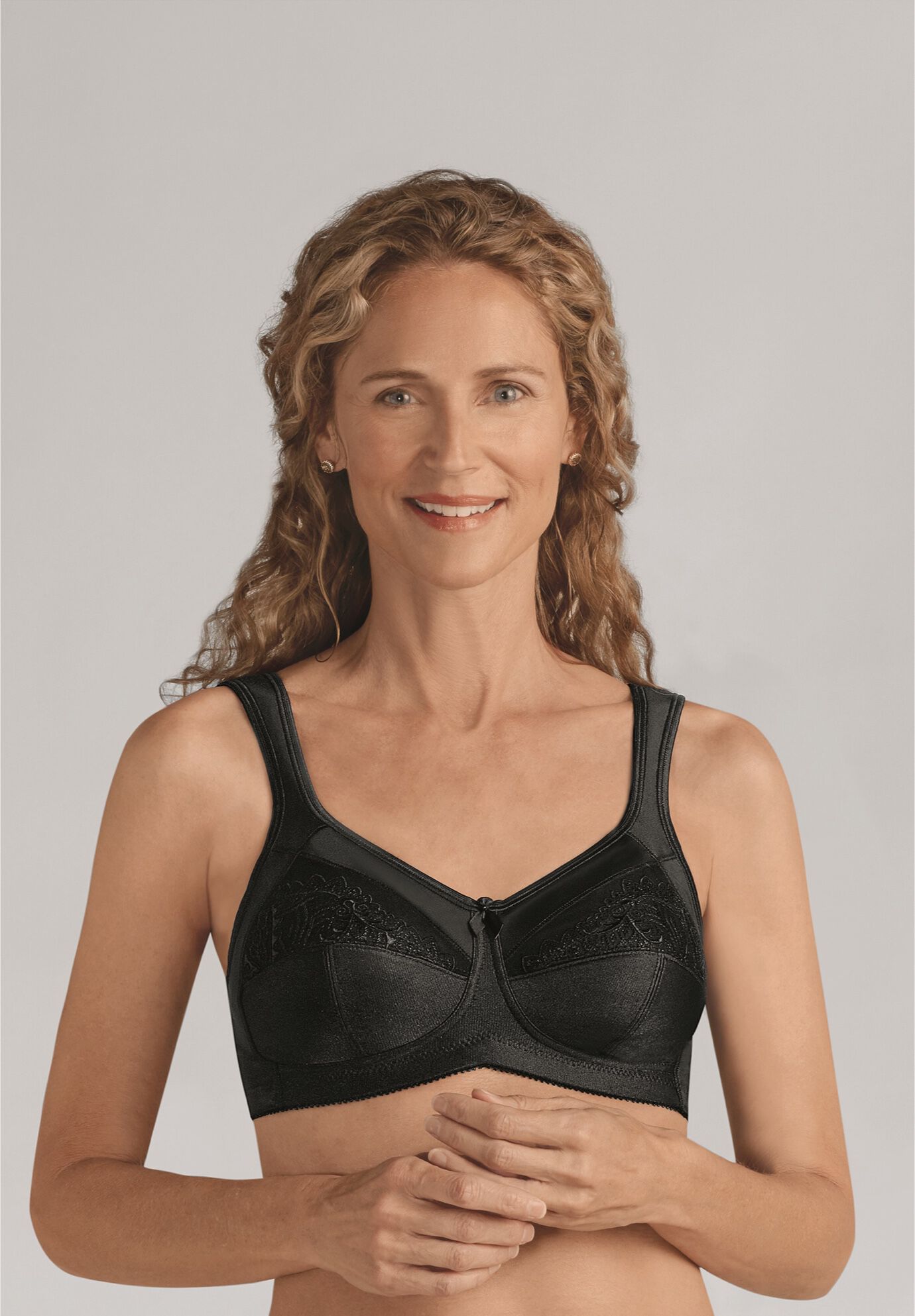 Amoena Isadora Wire Free Bra 2947, BLACK, hi-res image number 0