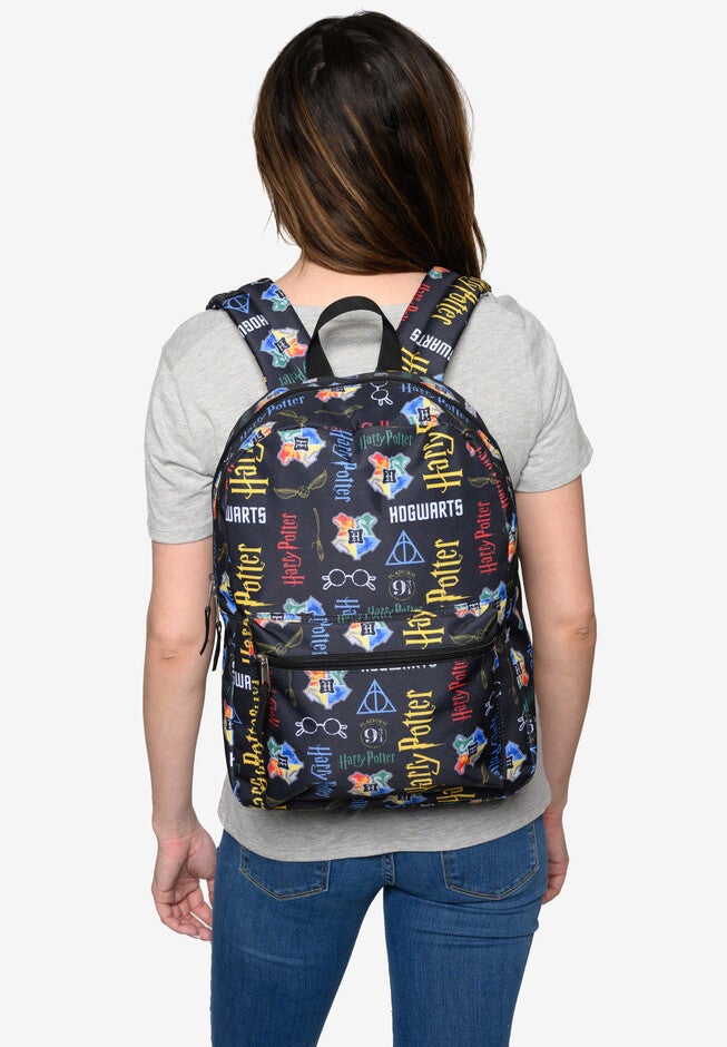 Harry Potter All-Over Print 16 inches Deluxe Nylon Backpack, , on-hover image number 1