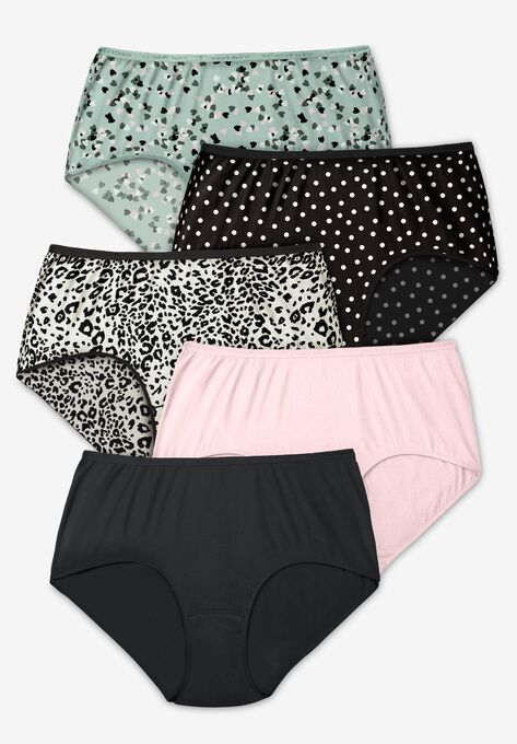 5 Pack Pure Cotton Full Cut Brief By Comfort Choice Plus Size
