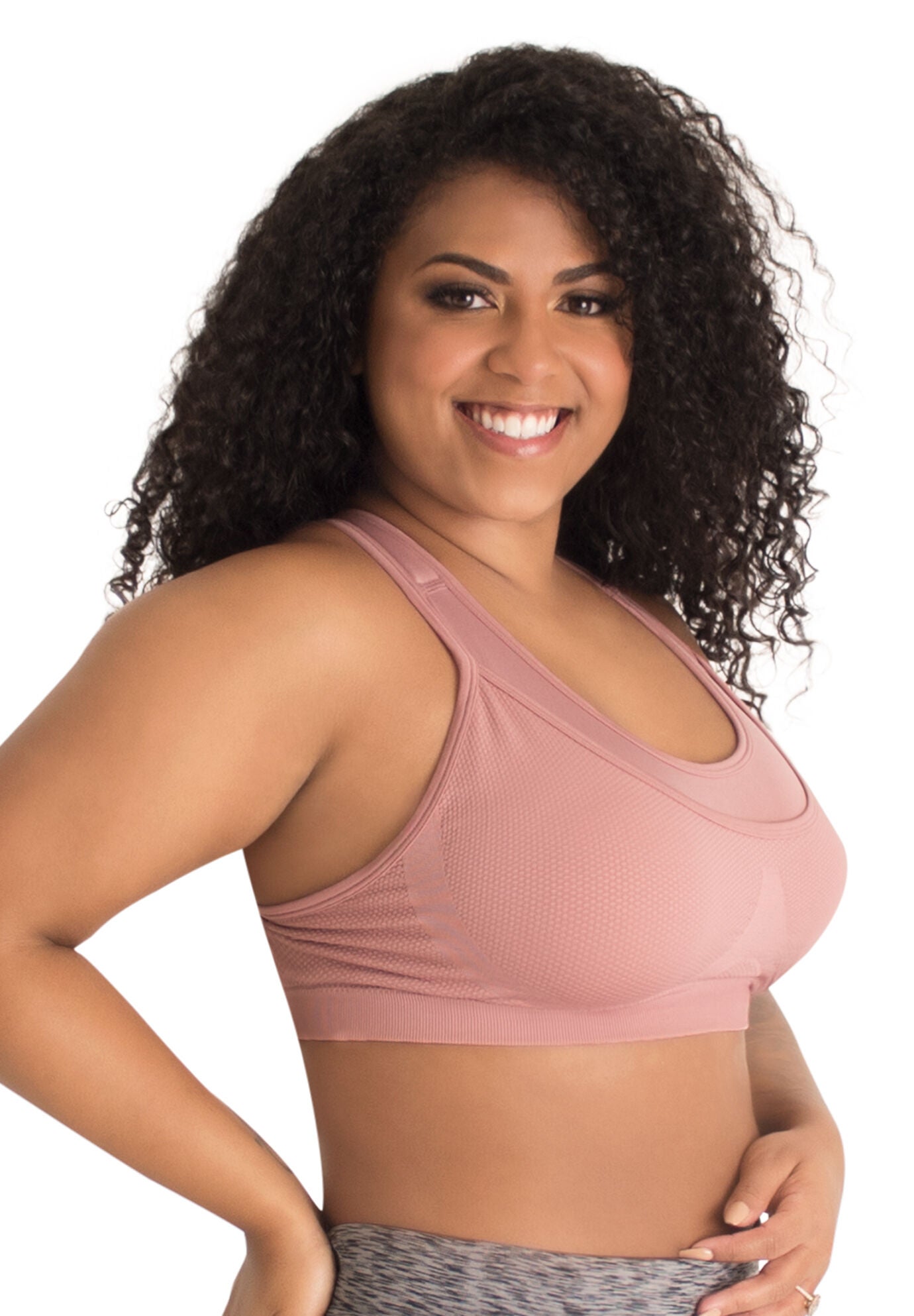 The Simone - Double Layer Seamless Cool Sports Bra Bra, , alternate image number 4