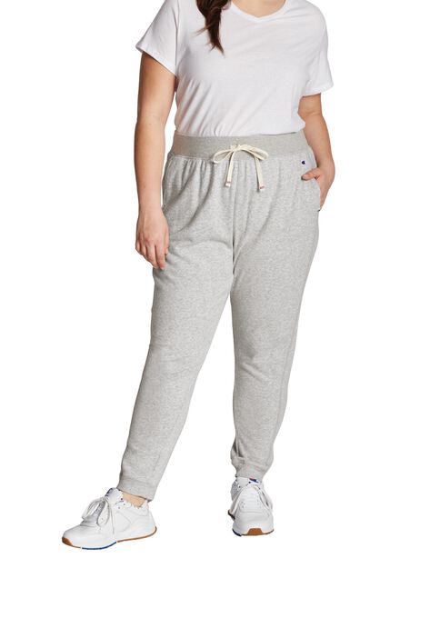 Women's Plus French Terry Joggers , OXFORD GRAY, hi-res image number null
