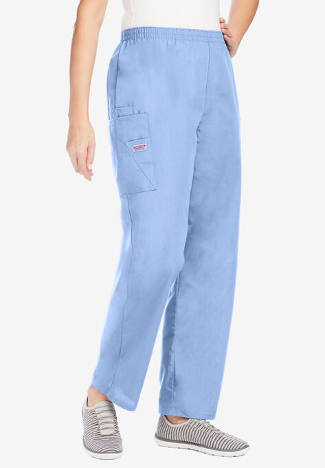 Natural Rise Pull-On Cargo Pant Scrubs, SKY BLUE, hi-res image number null