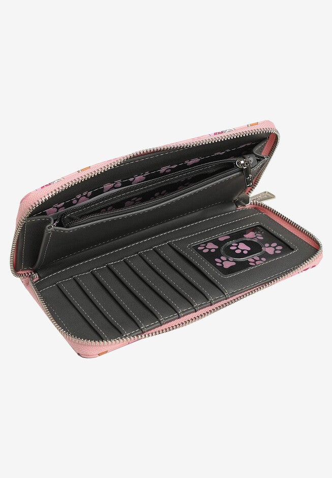 Loungefly x Disney Women's Zip Around Wallet Cats Cheshire Duchess, , alternate image number 2