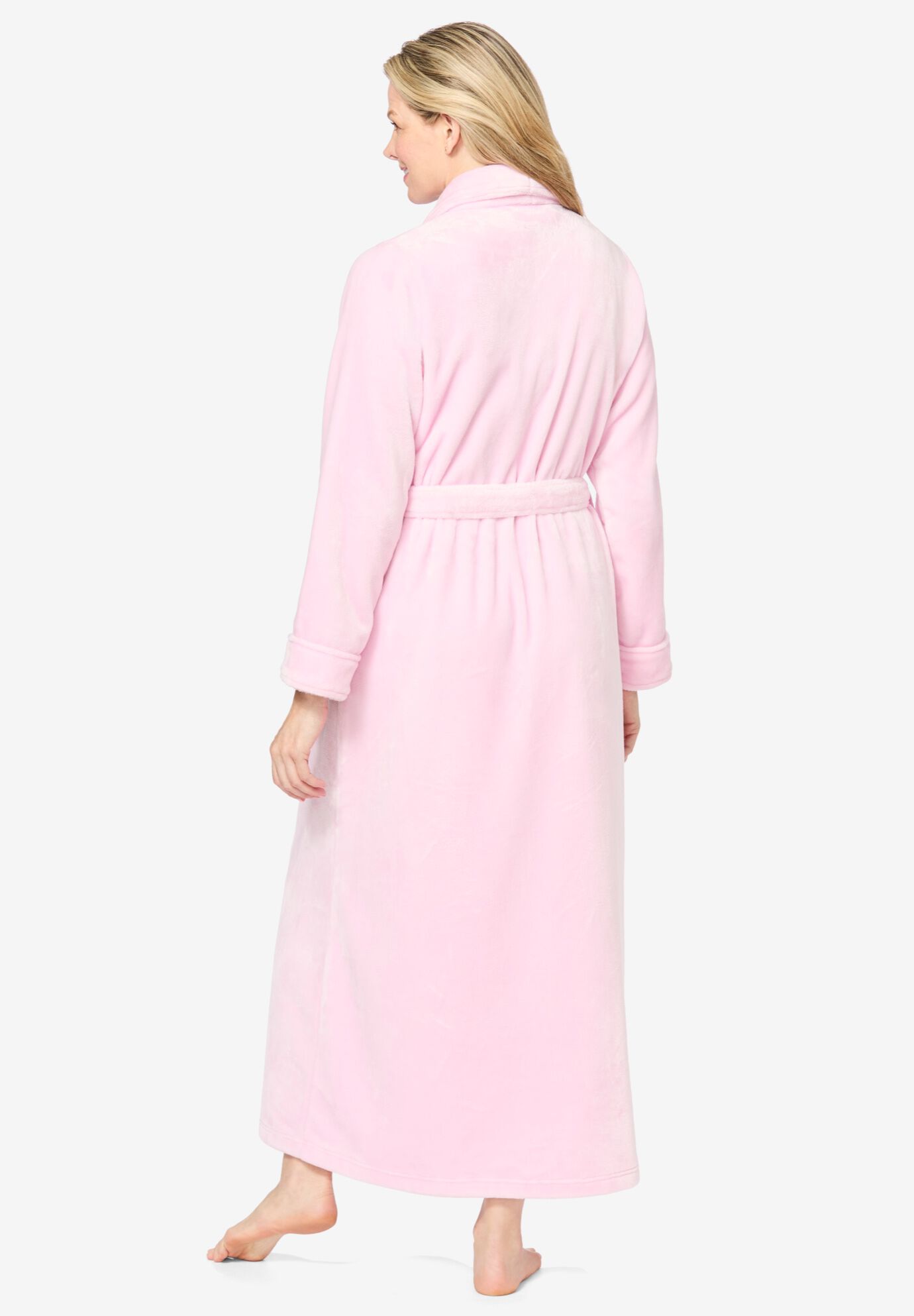 Plush Wrap Robe, EVENING BLUE SNOWFLAKE, on-hover image number 1