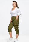 Stretch Cargo Capris by ellos®, , alternate image number null