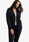 Ponte Knit Button-Front Blazer, , alternate image number null