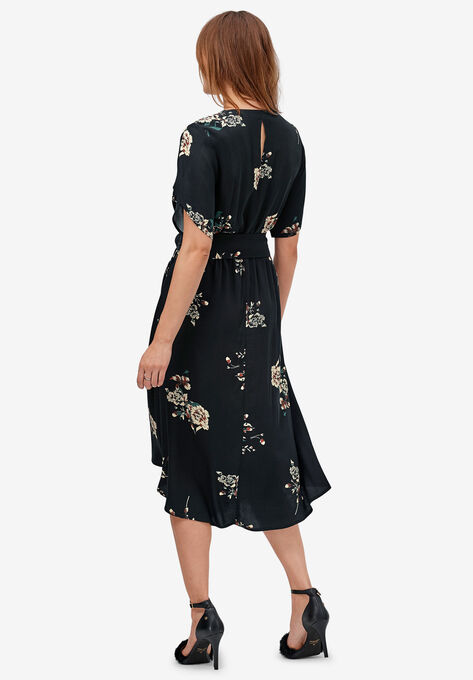Keyhole-Back Button-Front Shirtdress, , on-hover image number null