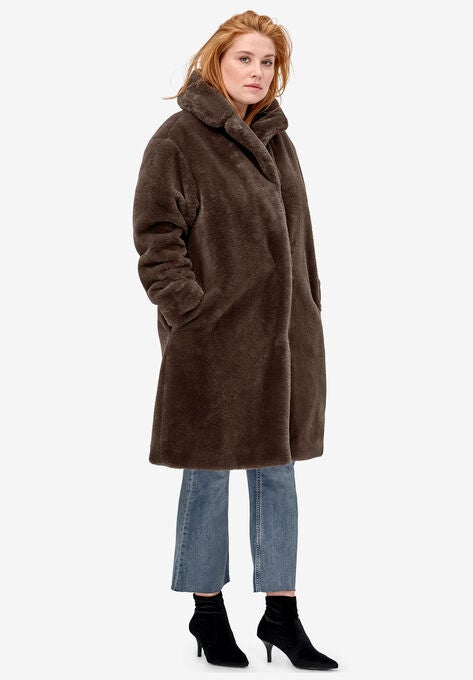 Long Faux Fur Coat By Ellos Plus Size Winter Coats Jessica London