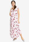 Tie-Front Maxi Dress, PINK FROST FLORAL, hi-res image number null