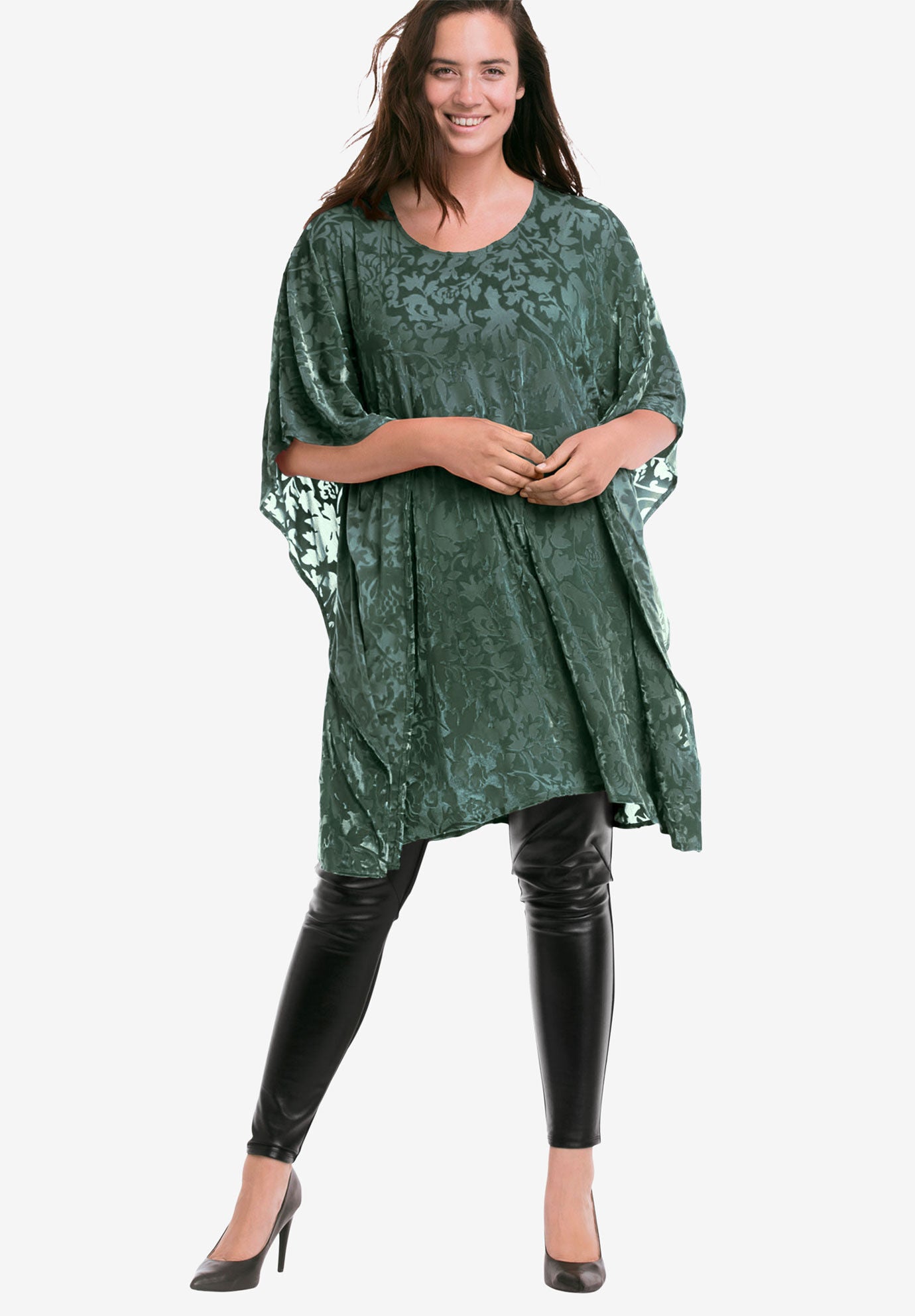 plus size velvet tunic