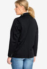 Ponte Knit Button-Front Blazer, , on-hover image number null