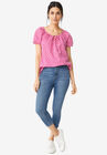 Slim 5-Pocket Denim Capri, MEDIUM STONEWASH, hi-res image number null