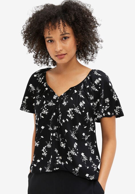 Flutter Sleeve Blouse, , alternate image number null