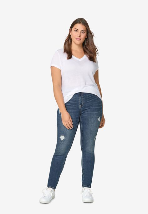Distressed Skinny Jeans Jessica London