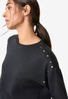 Stud Trim Sweatshirt, , alternate image number null