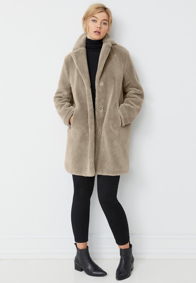Teddy Faux Fur Coat, , alternate image number null