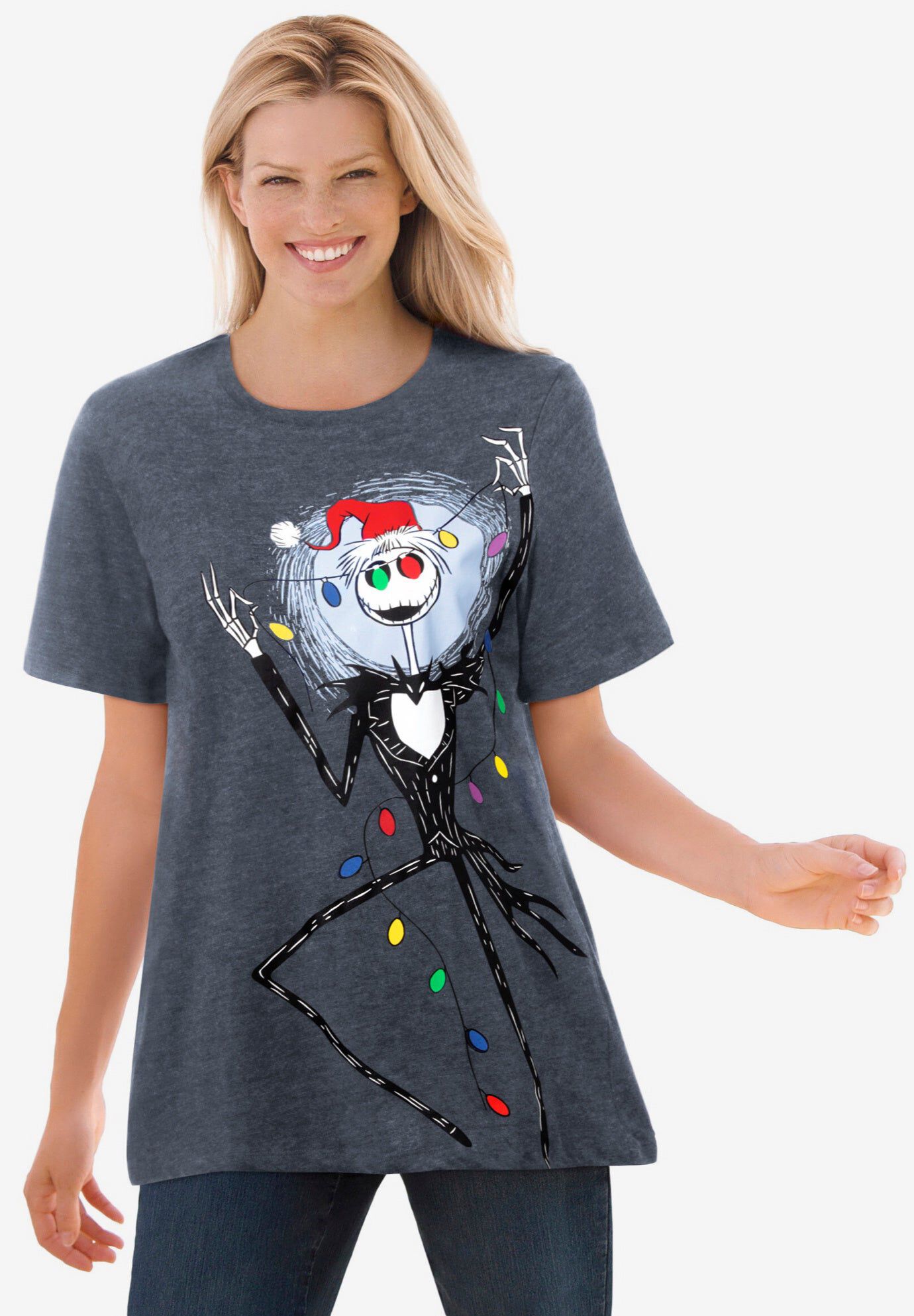Disney Jack Skellington Christmas, HEATHER CHARCOAL JACK SKELLINGTON SANTA, hi-res image number 0