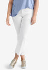 Crop Bootcut Jeans, WHITE, hi-res image number 0