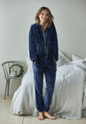 Velour Zip-Front Hoodie, , alternate image number null