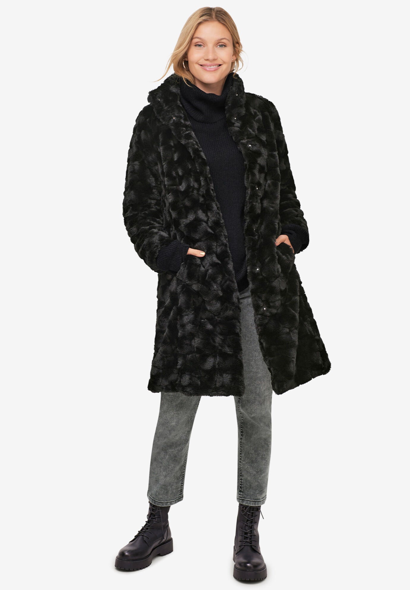 Jessica london discount faux fur coat