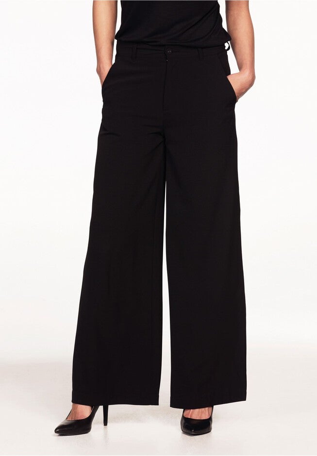 Woven Wide Leg Pants, BLACK, hi-res image number null