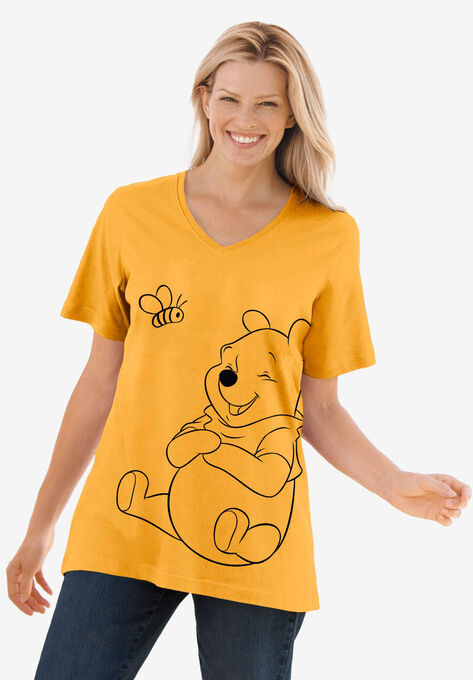 Disney V-Neck Tee, BRIGHT GOLD WINNIE BEE, hi-res image number null