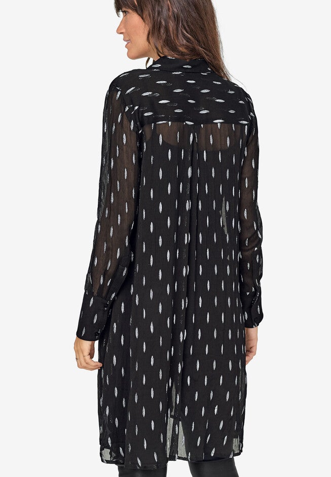 Sheer Lurex Patterned Tunic by ellos®, , on-hover image number null