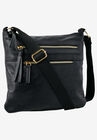 Multi-Zip Crossbody Bag, BLACK, hi-res image number null