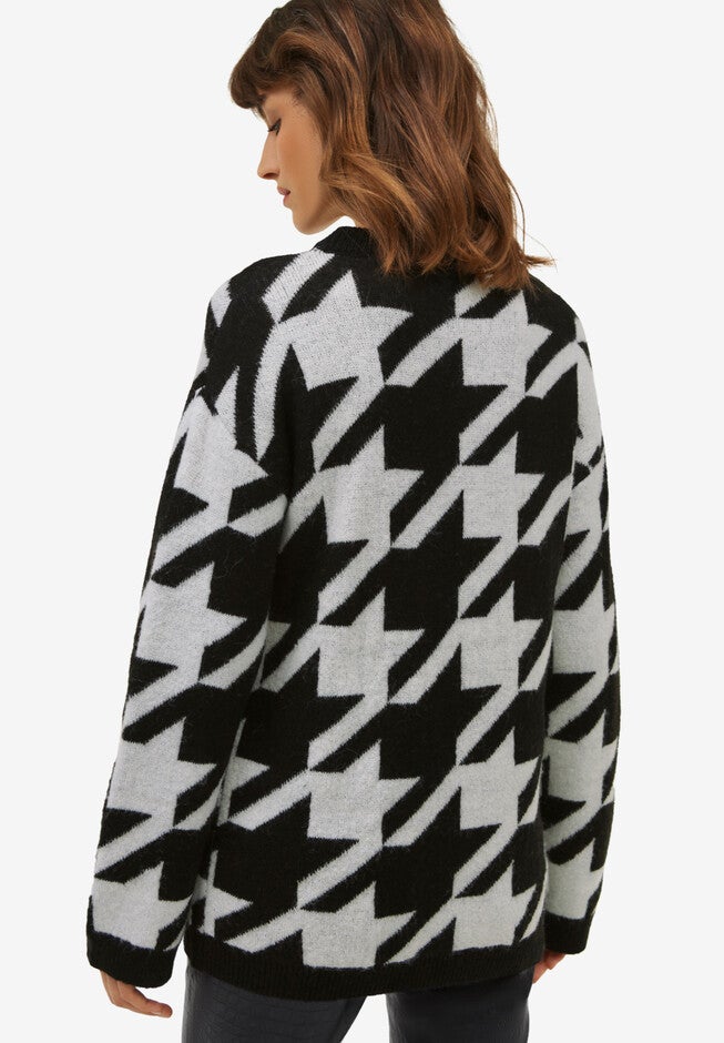 Houndstooth Pullover Sweater, , on-hover image number null