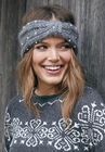 Cable Knit Pearl Trim Headband, , alternate image number 1