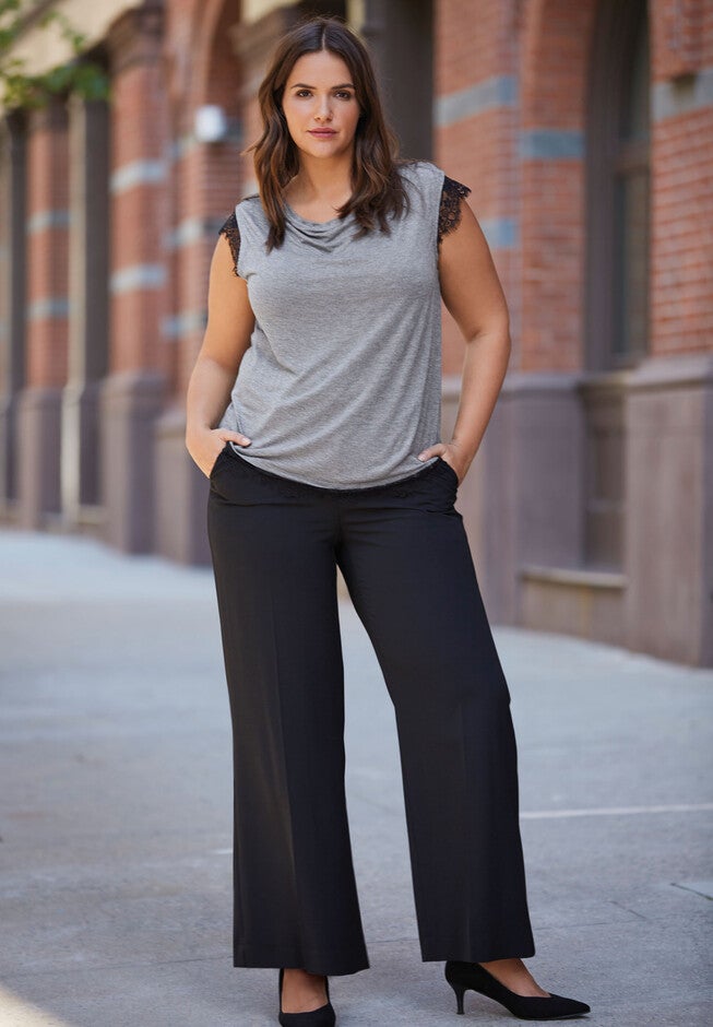 Woven Wide Leg Pants, , alternate image number null