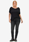 4-Pocket Stretch Jeggings, BLACK, hi-res image number null