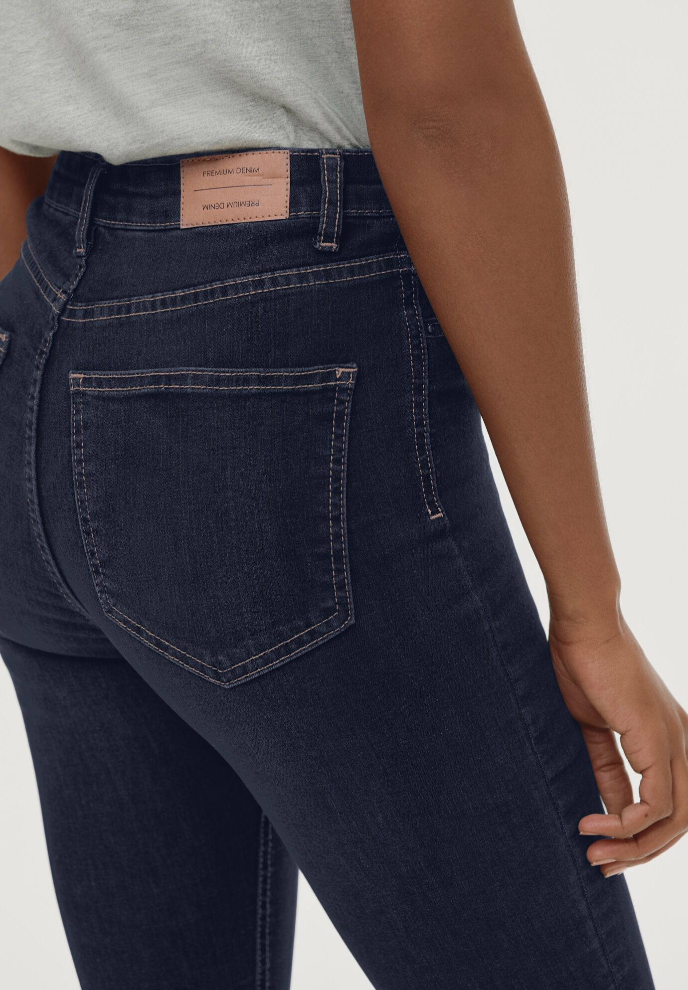 Slim Stretch 5 Pocket Skinny Jeans, DARK WASH, alternate image number 3
